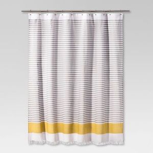 Dyed Shower Curtain Striped Summer Wheat - 72”x72”
